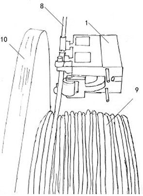 Bulge detection device and detection method in an automatic wiring control system