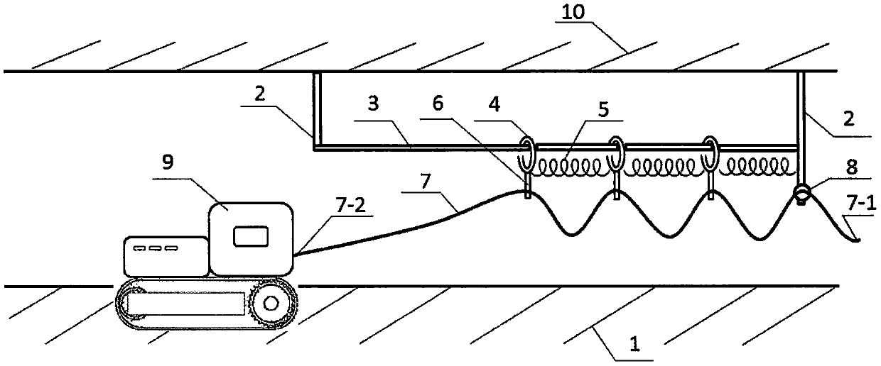 Spring type automatic cable winding and unwinding device