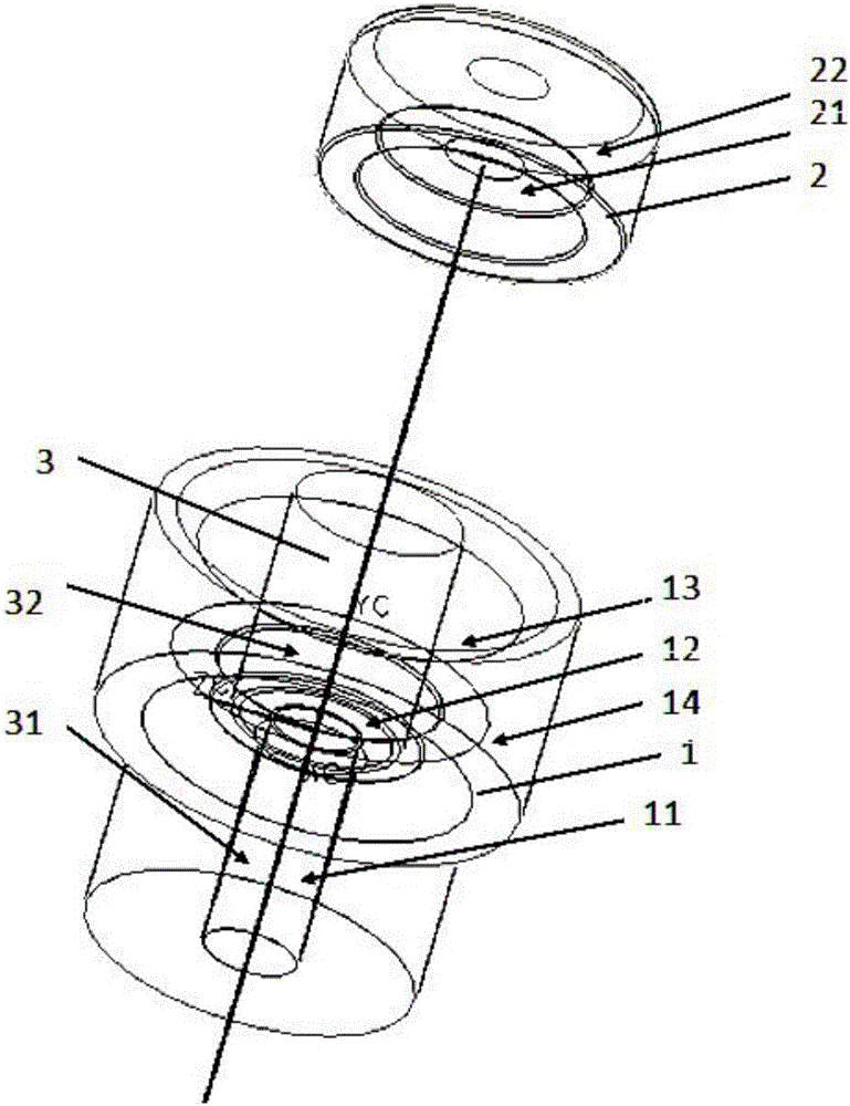 Combined die for forging gear shaft through moulding bed and forging technology