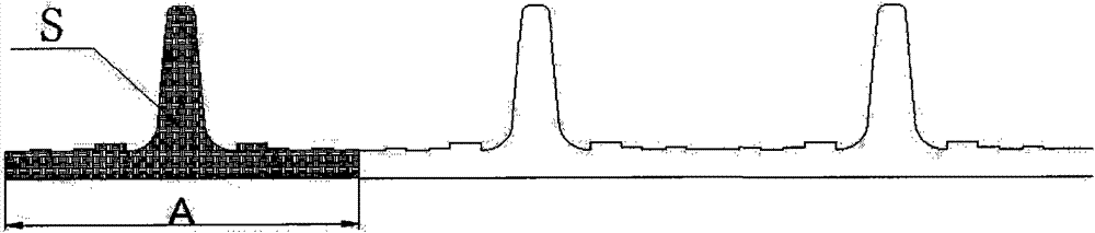 Ribbed structure of ribbed tube molding mould