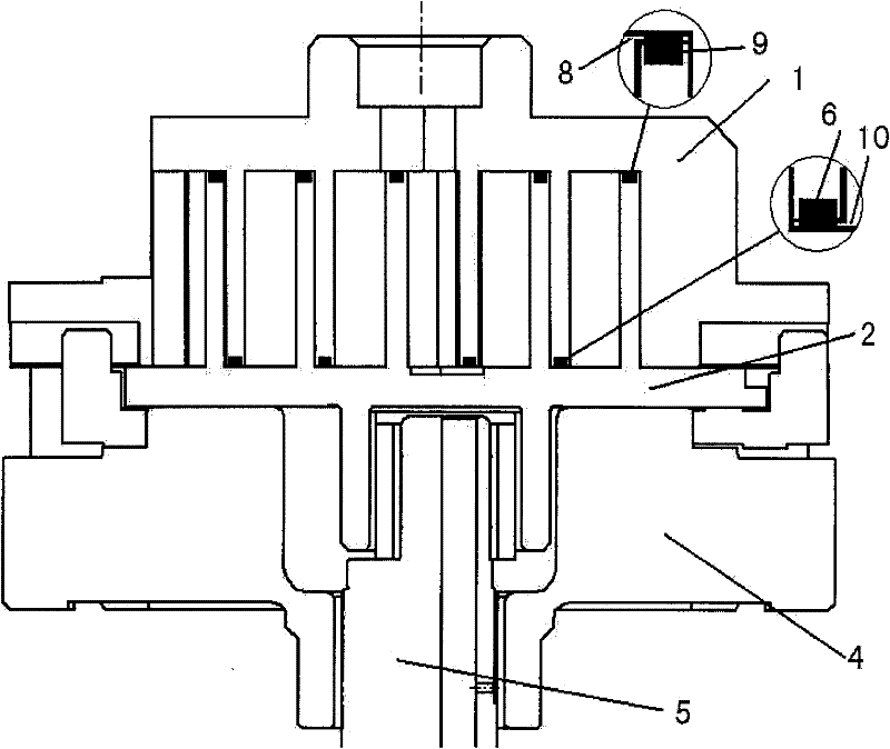 Axial double-floating structure of scroll compressor