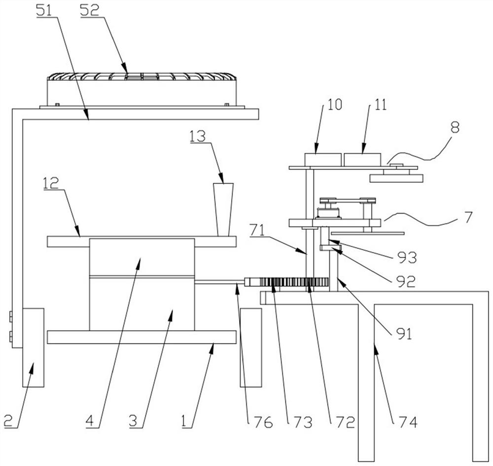 Operation method of automatic cooling and de-pouring production line of battery fixing bracket