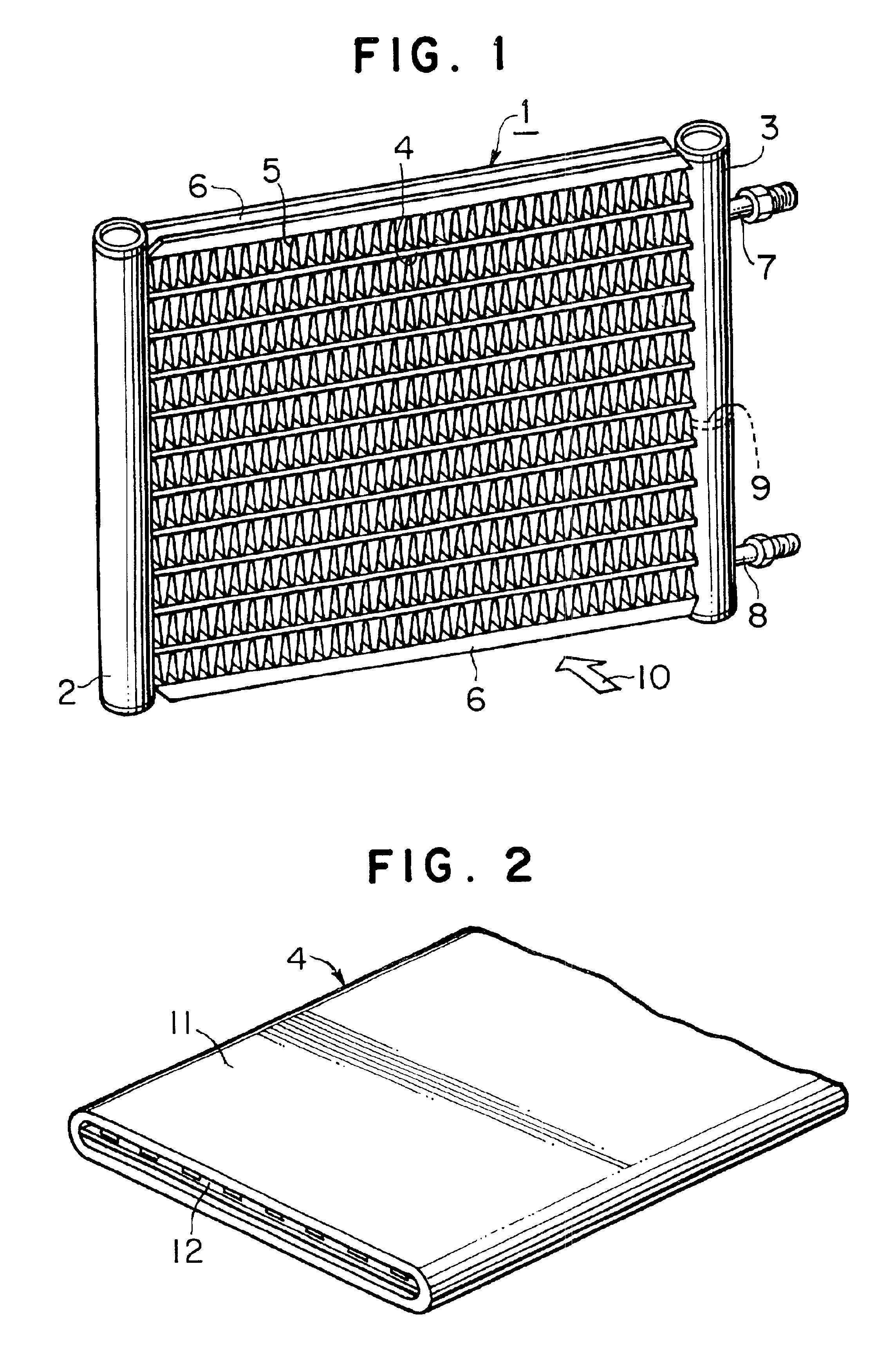 Heat exchangers and fin for heat exchangers and methods for manufacturing the same