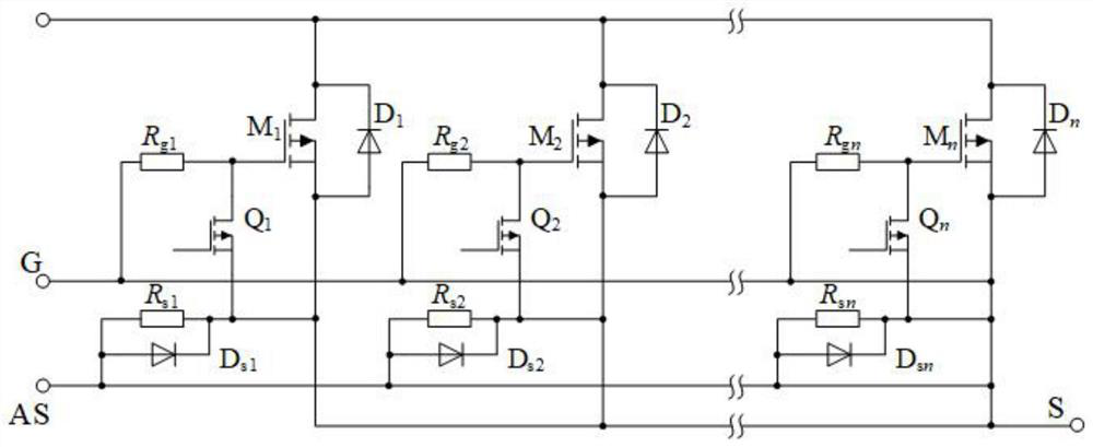 Drive circuit suitable for parallel connection of SiC MOSFET