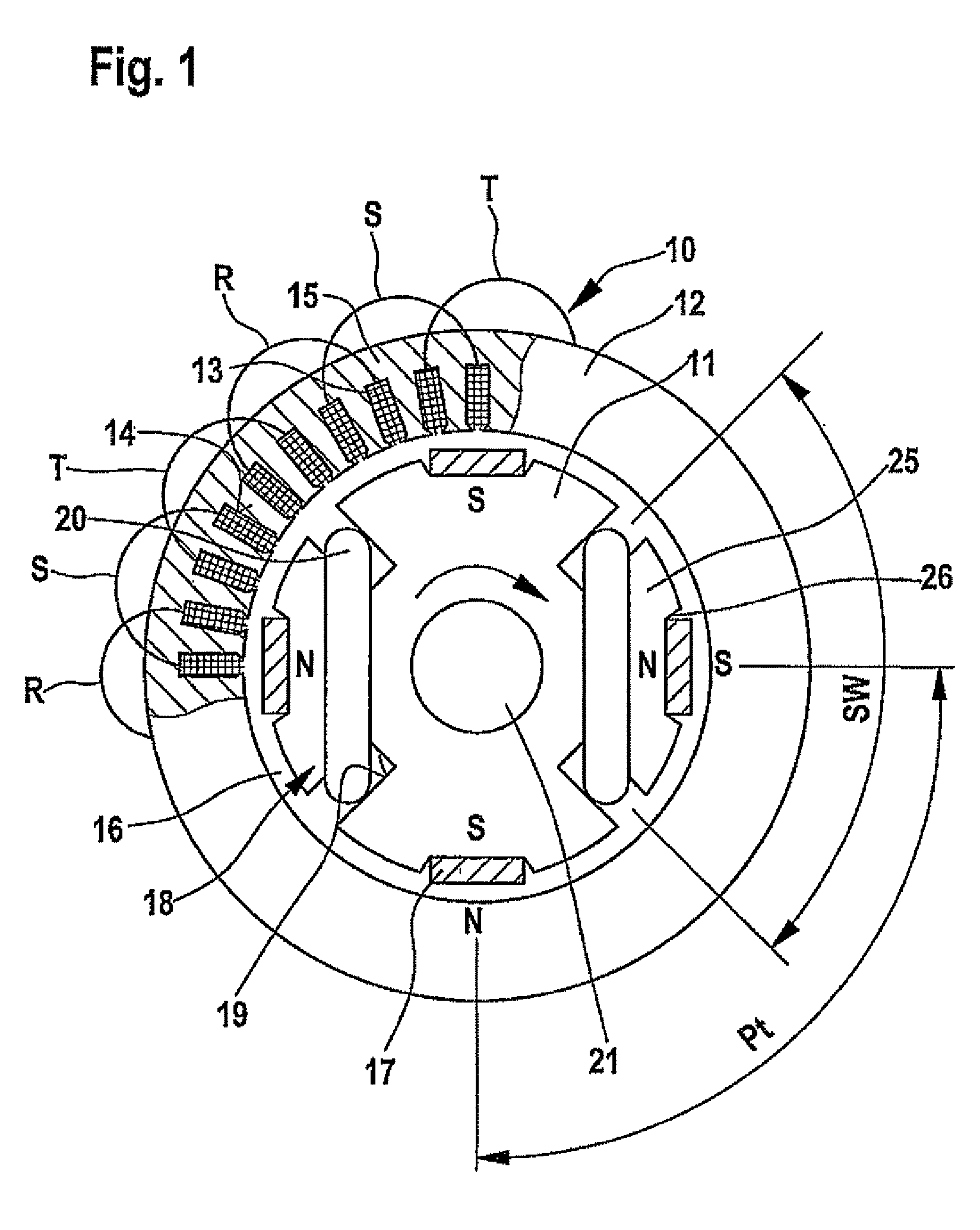 Electric machine having a hybrid-excited rotor