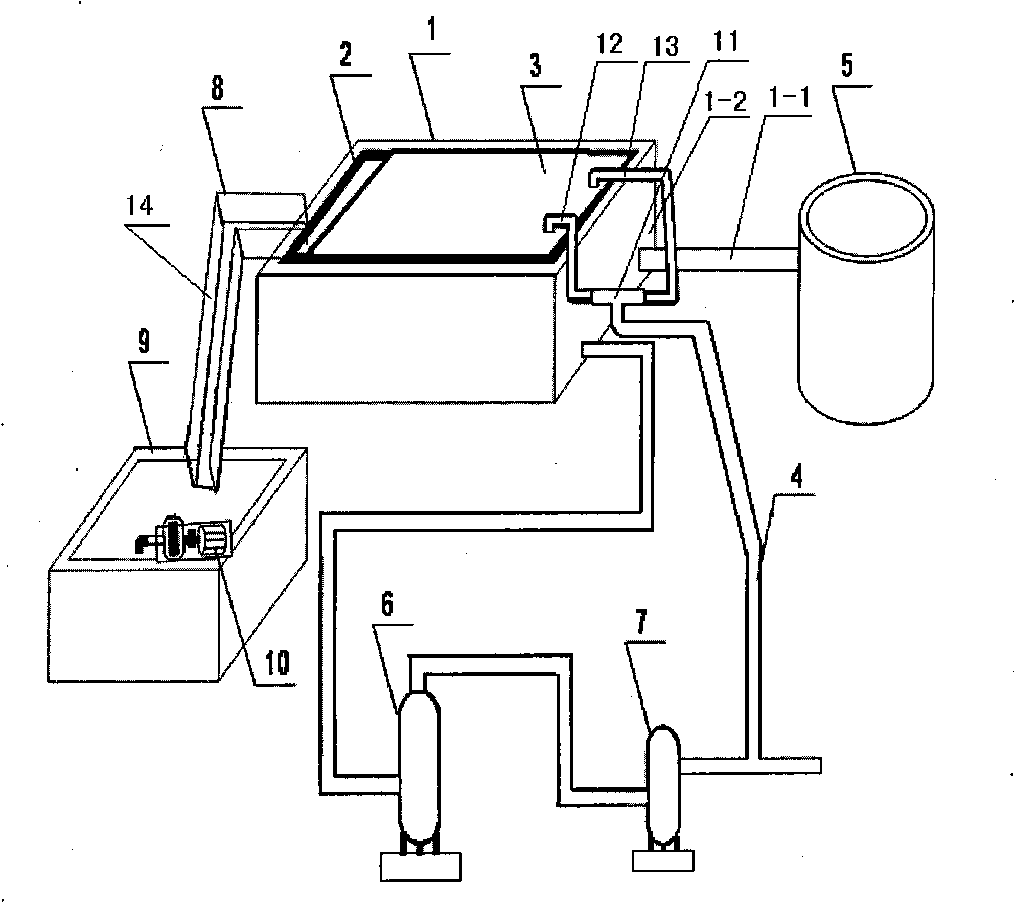 Closed flotation system with dross blowing device