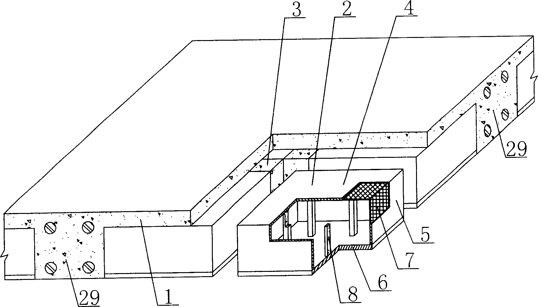 In-situ cast hollow concrete slab