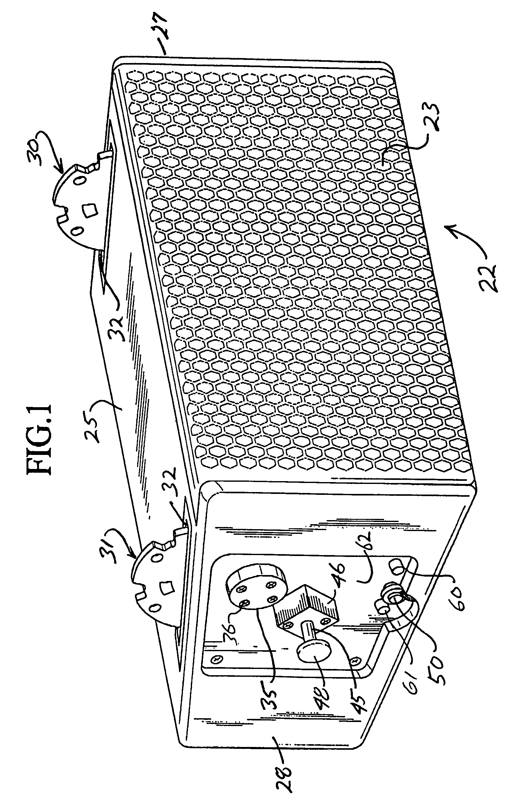 Rigging system for loudspeaker arrays
