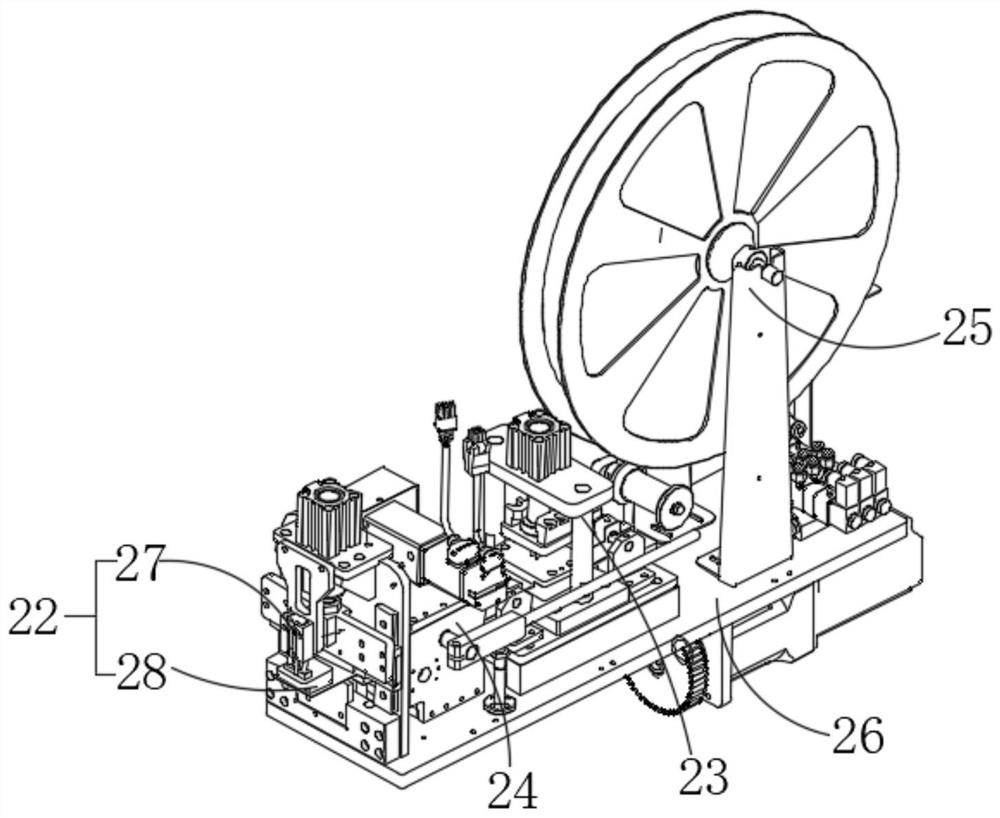 Mechanism for automatically cutting and attaching small materials and automatically pasting bar codes