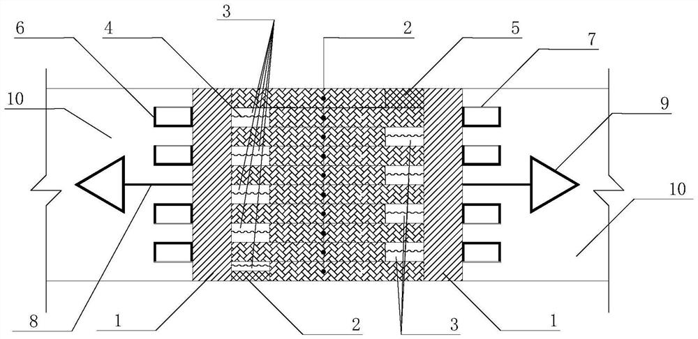 Waterproof expansion joint structure and construction method of ultra-long underground structure