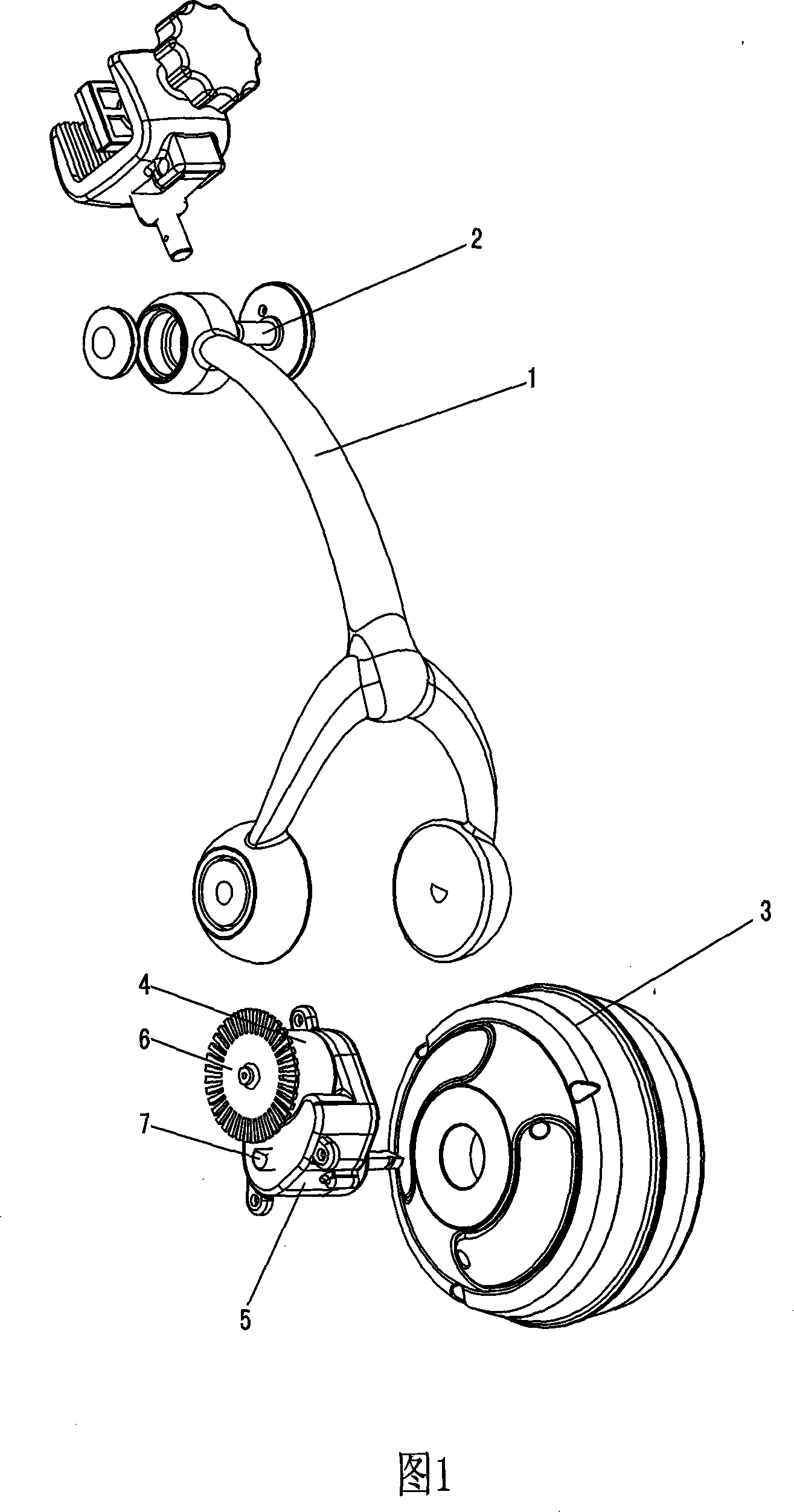 Wheeled swinging device