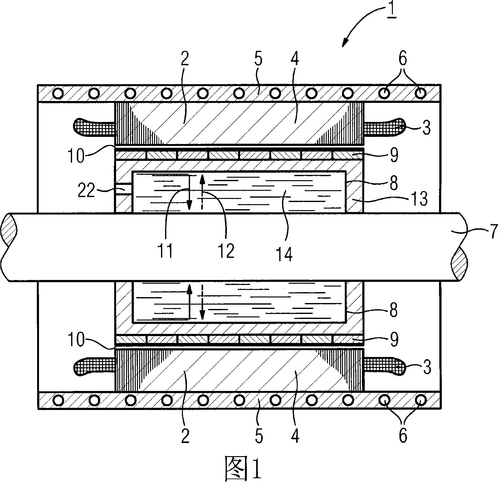 Electric motor with permanent magnet excitation and rotor cooling