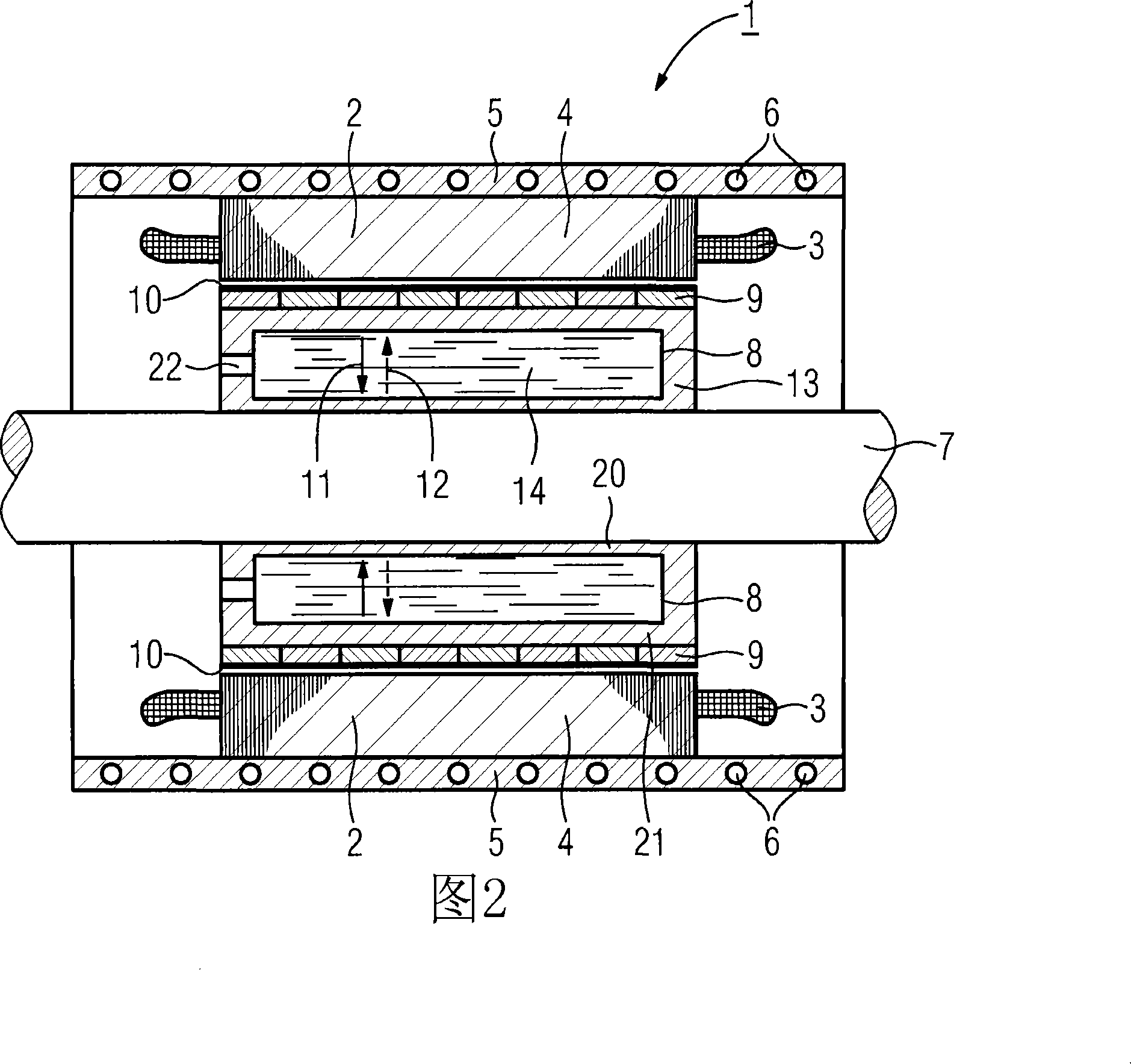Electric motor with permanent magnet excitation and rotor cooling