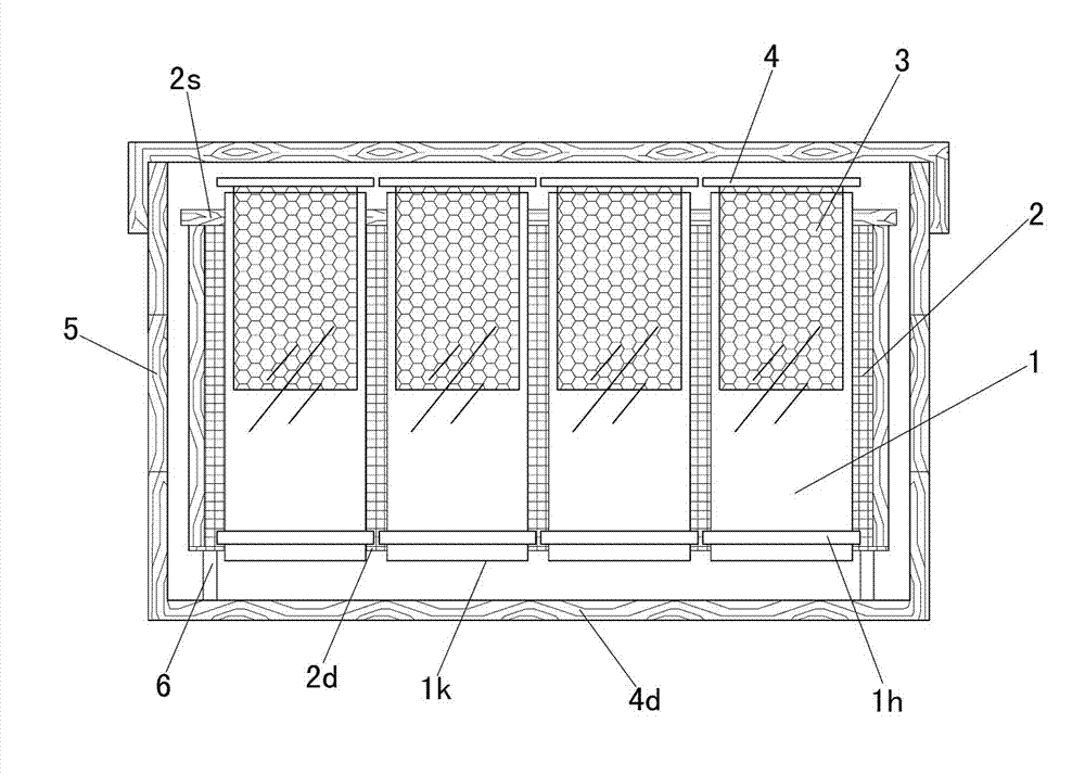 Retail measuring-cylinder-shaped packing material and method and device for producing native hive honey in cylinder