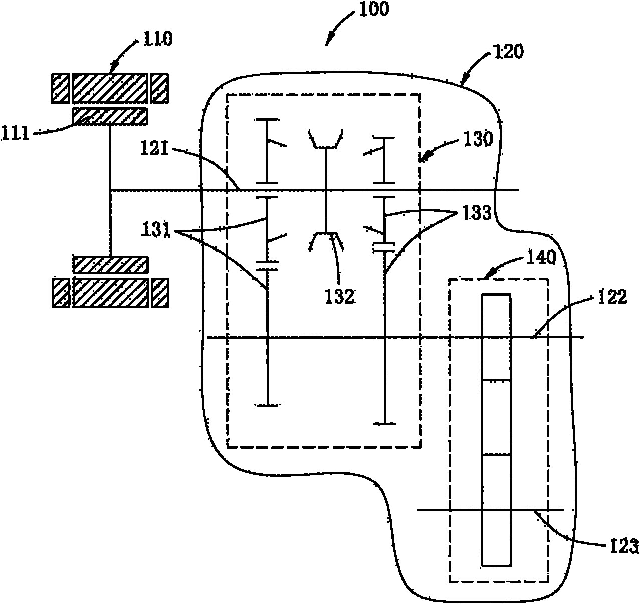 Electrically-driven speed change device for vehicles