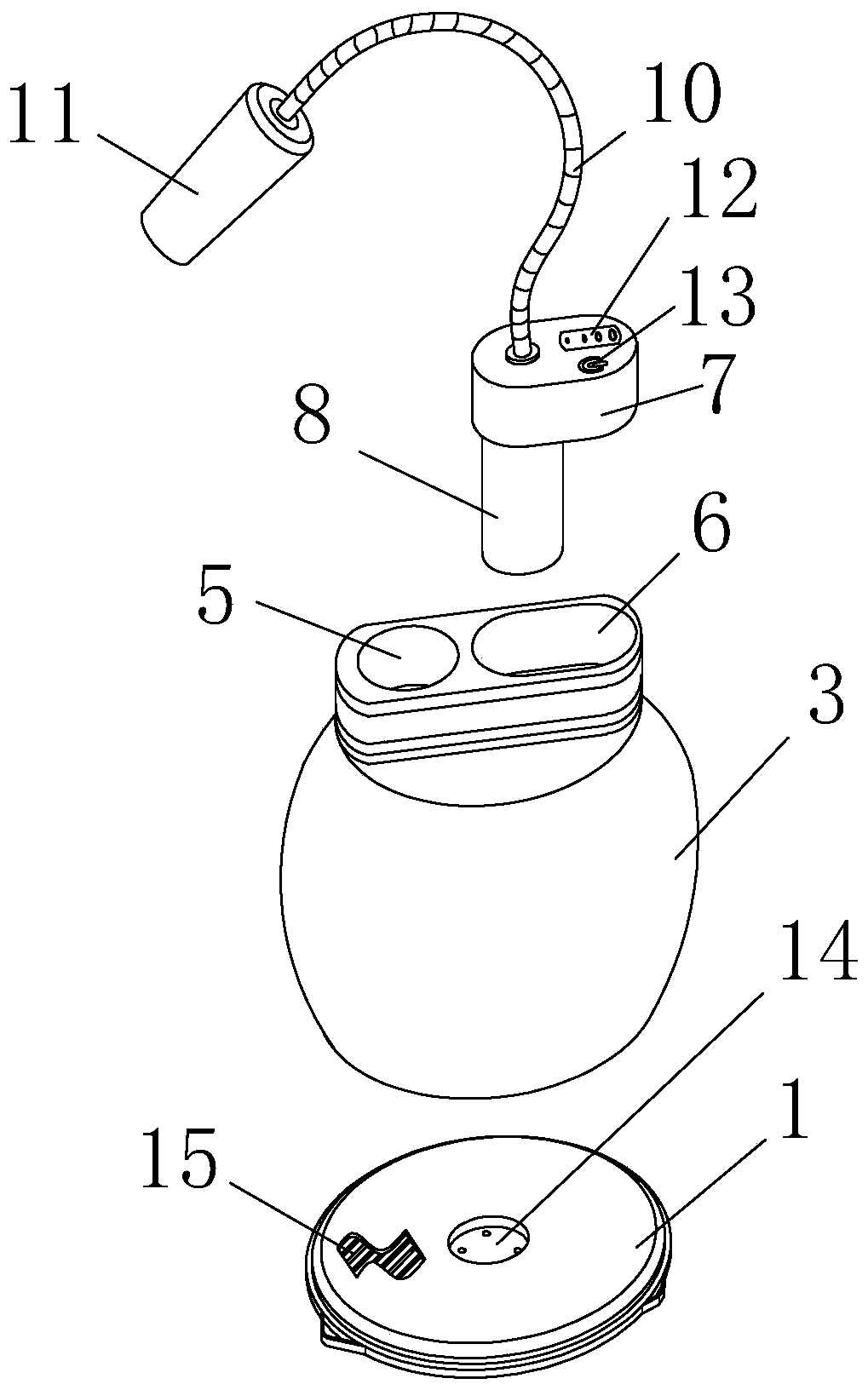 Outdoor solar lamp and control method thereof