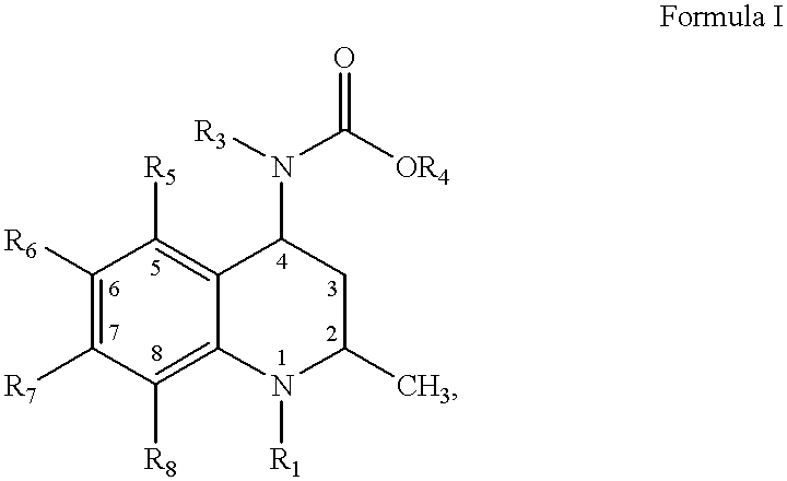 Oxy substituted 4-carboxyamino-2-methyl-1,2,3,4-tetrahydroquinolines