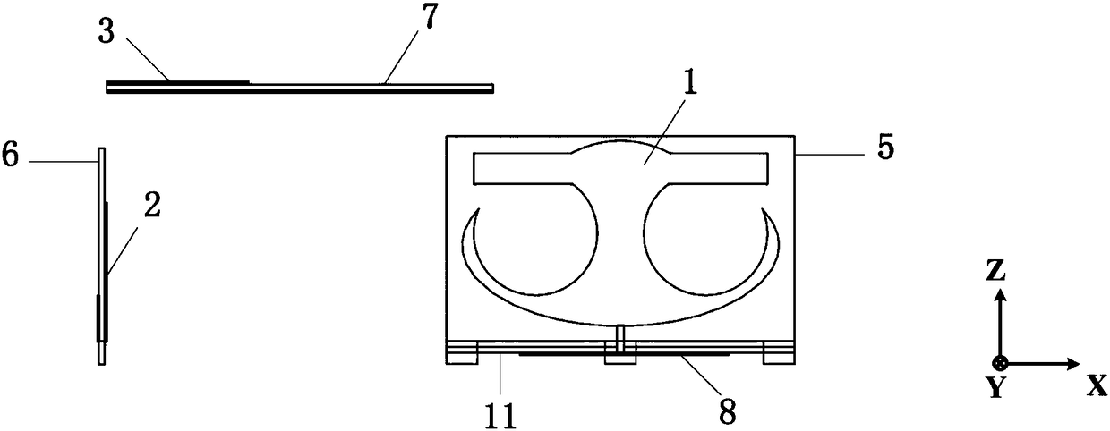 Low-profile miniaturized vehicle-mounted antenna based on filtering oscillators and capable of realizing high pilot frequency isolation