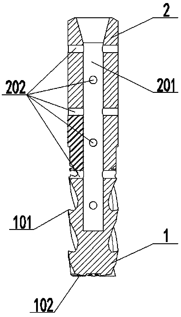 Self-cooling vertical stone machining tool and manufacturing method thereof