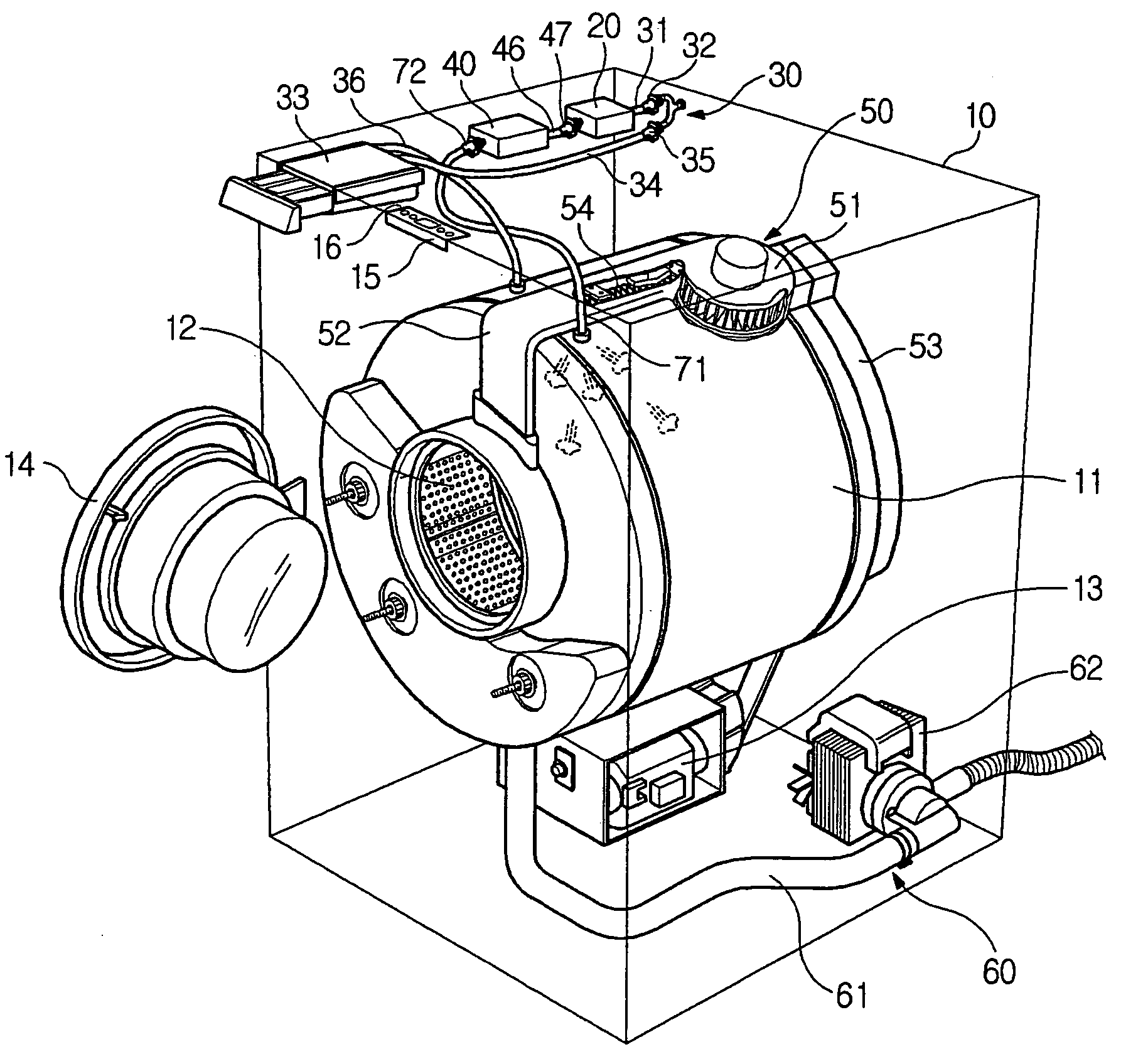 Washing machine having deodorizing means and control method thereof
