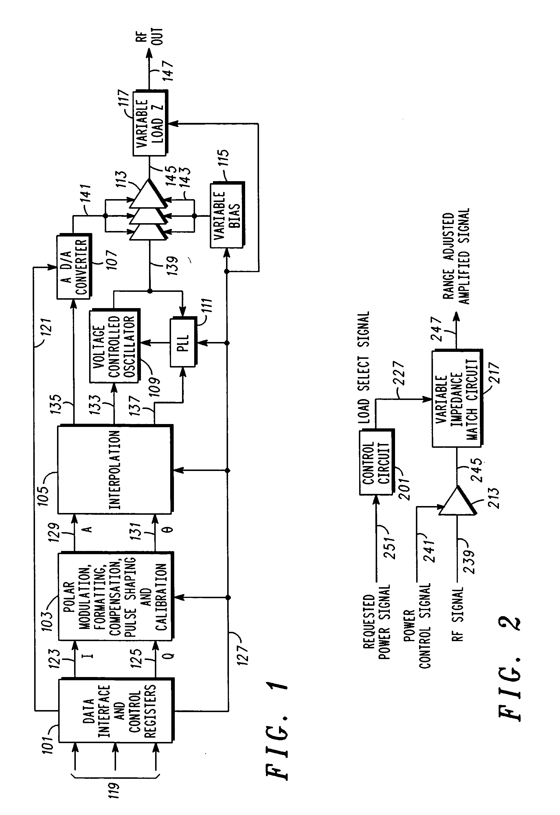 Multi-state load switched power amplifier for polar modulation transmitter
