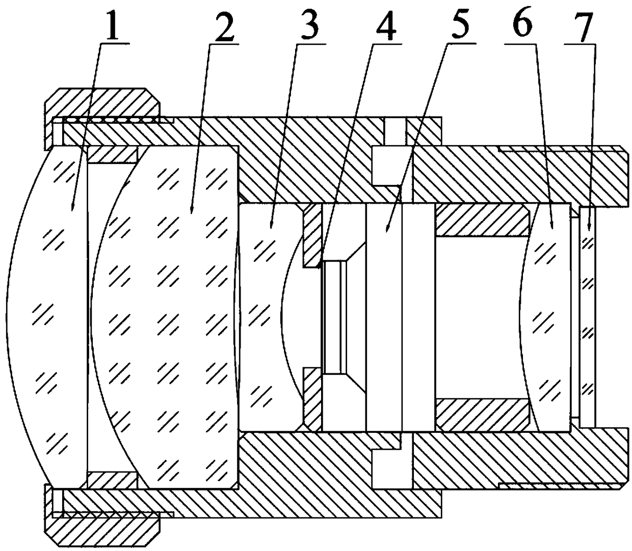 Near-infrared zoom lens with embedded liquid lens assembly