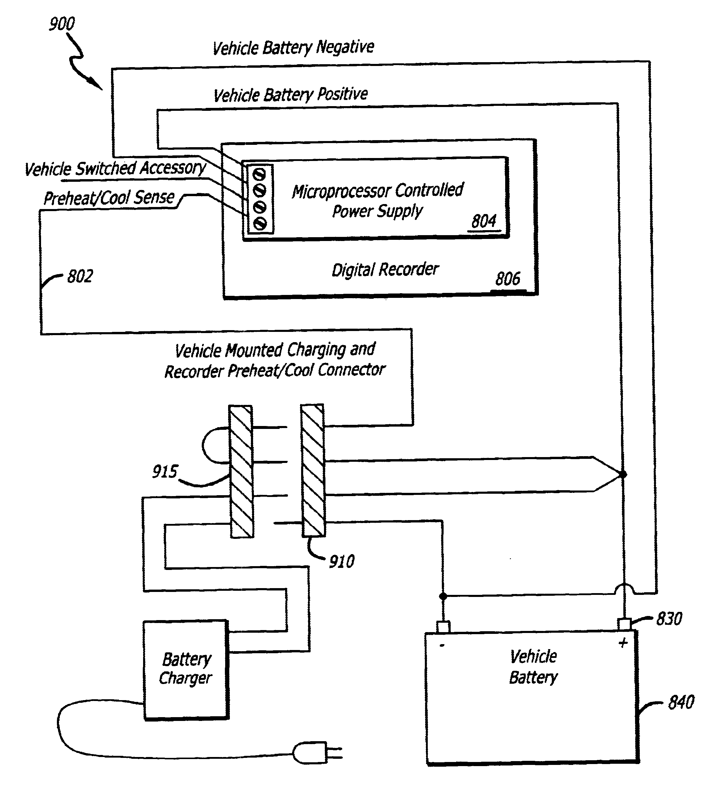Sensing vehicle battery charging and/or engine block heating to trigger pre-heating of a mobile electronic device