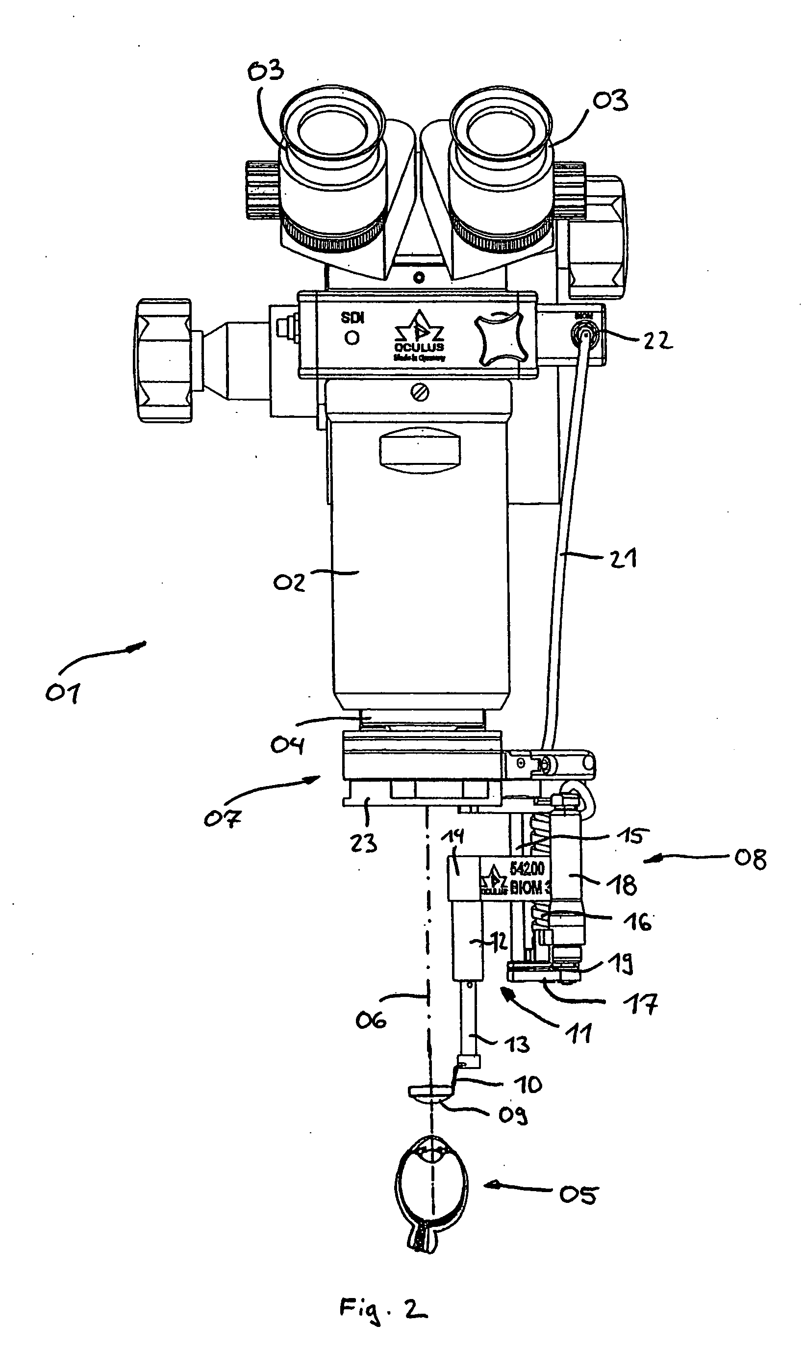 Optical device for releasable attachment to a microscope