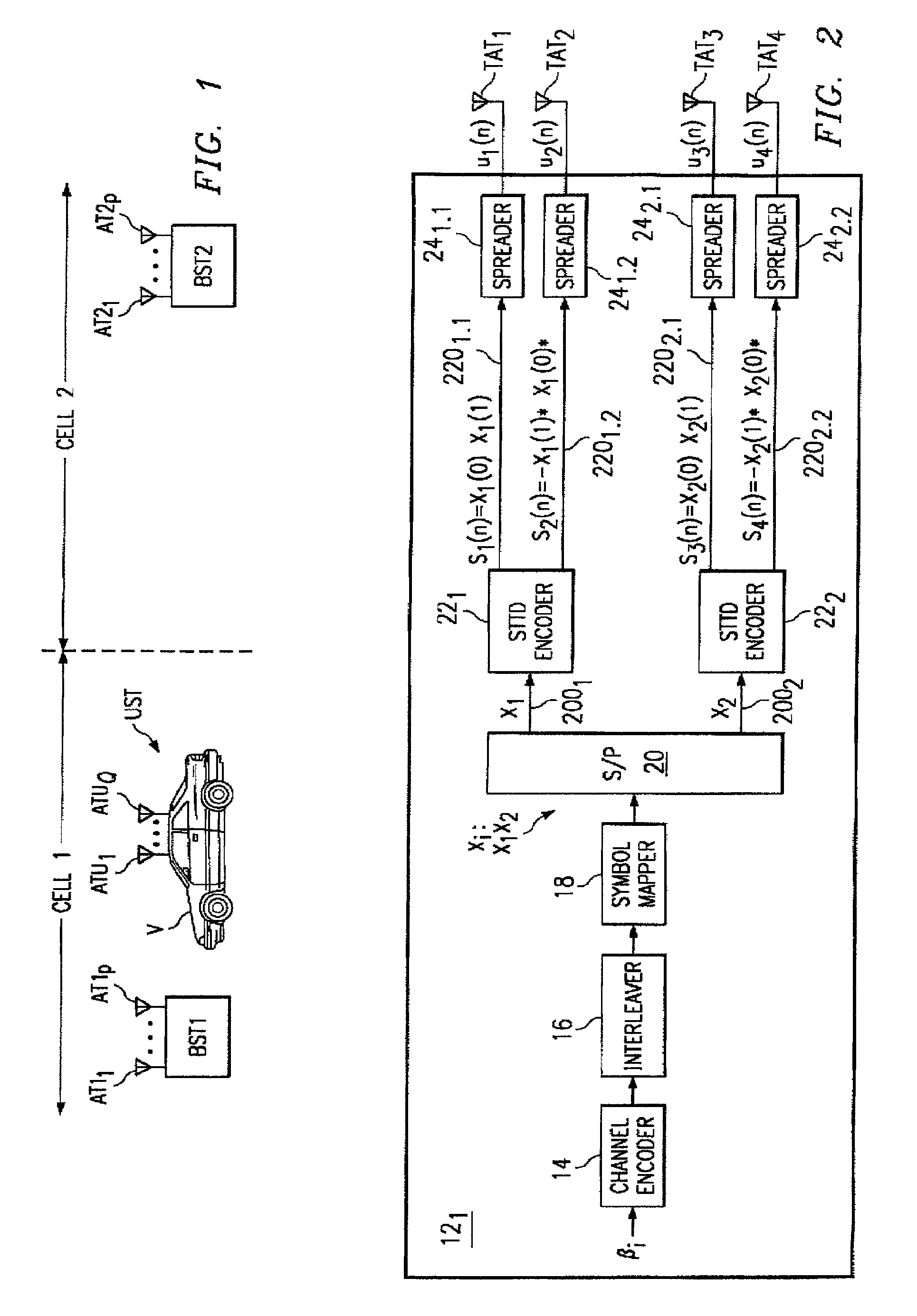 Space time encoded wireless communication system with multipath resolution receivers