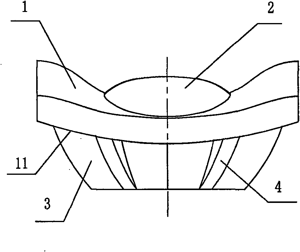 Special-shaped lens and high power LED road lamp shade