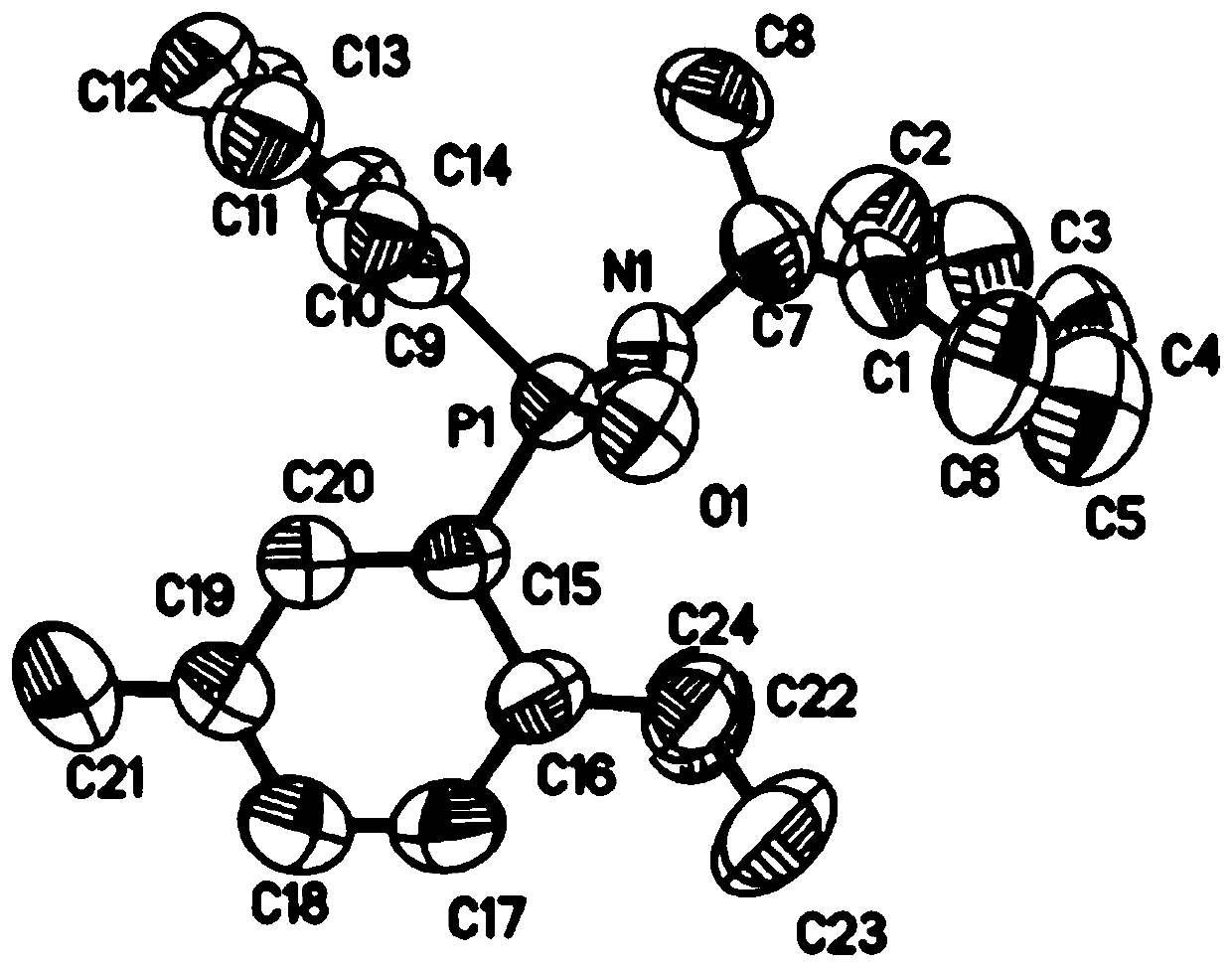 A kind of chiral menthyl phenyl phosphonamide compound and its preparation method