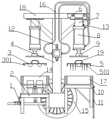 Double working position air pressure movement molding machine