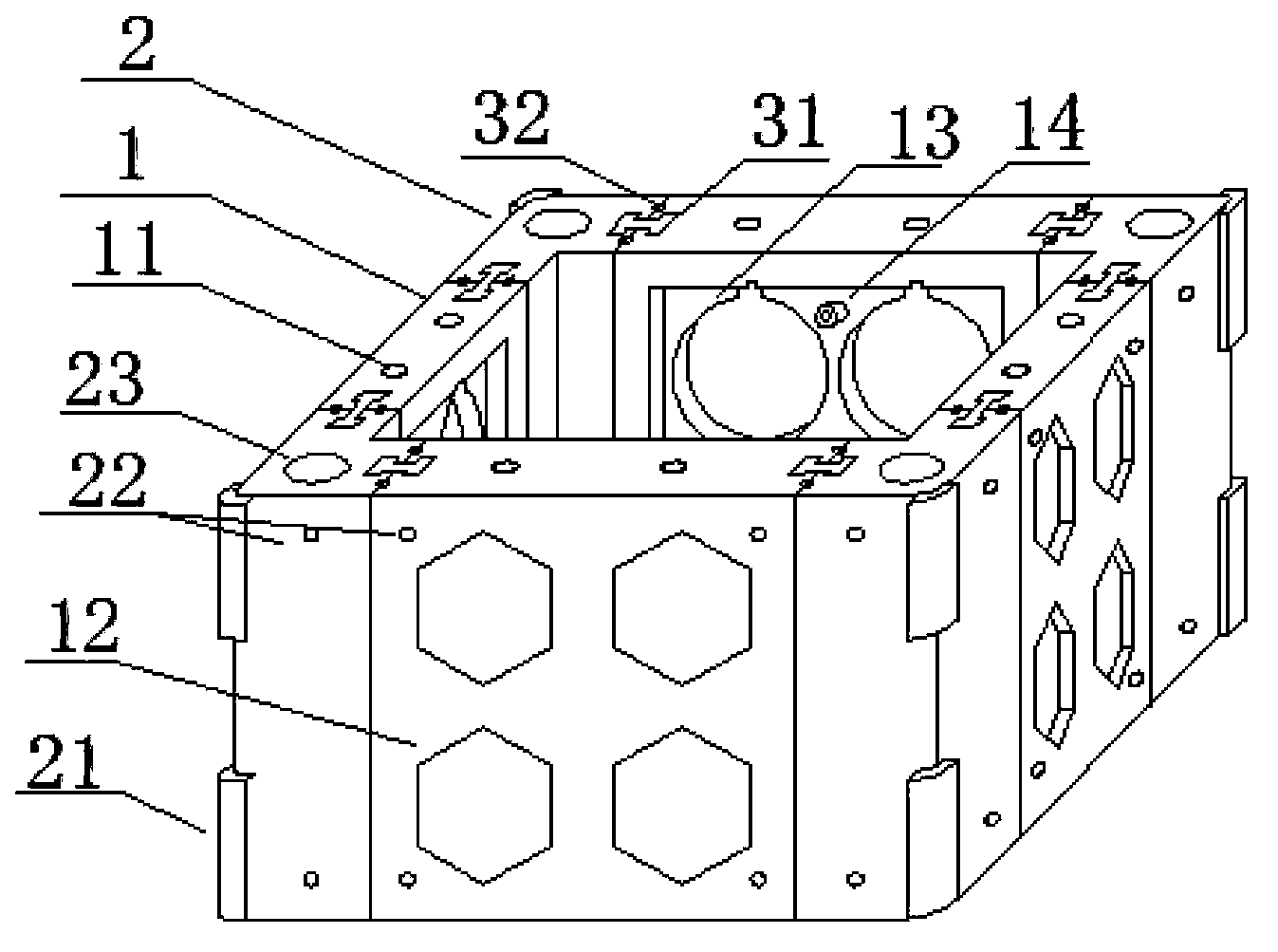 Strengthened module assembly shell and assembly method of strengthened module assembly shell