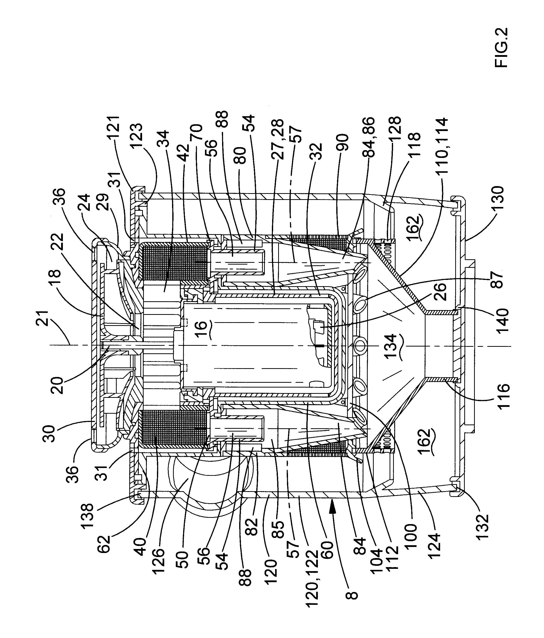 Cyclonic separation apparatus for a vacuum cleaner
