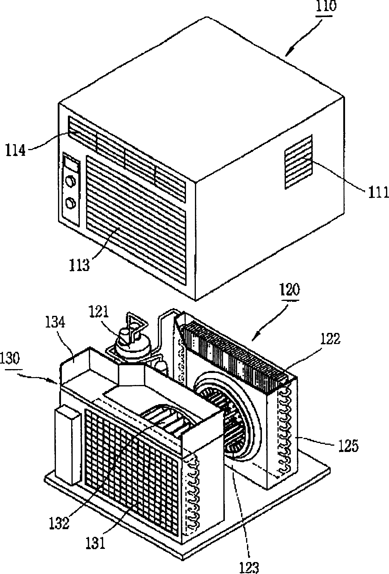 Window type air conditioner and contrifugal fan thereof