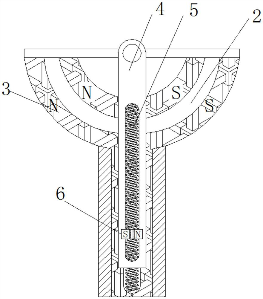 Rapid bracket erecting device for grape planting