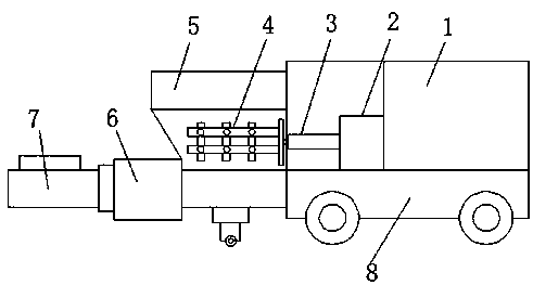 Auxiliary nozzle device of mortar spraying machine