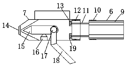 Auxiliary nozzle device of mortar spraying machine