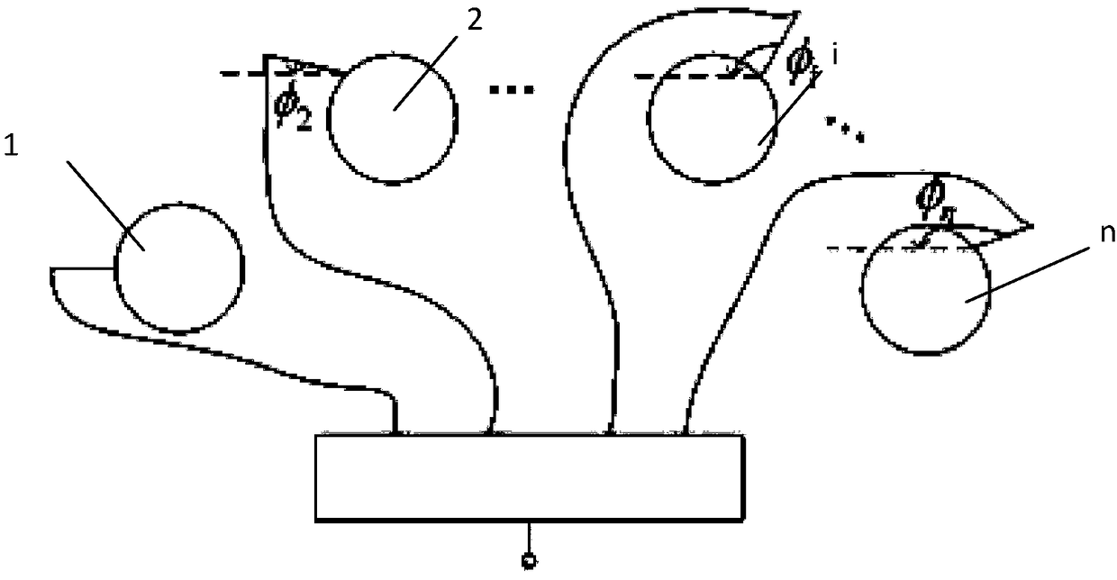 Irregular layout circularly polarized array antenna and feed method