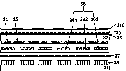 LED display screen and three-dimensional display device thereof