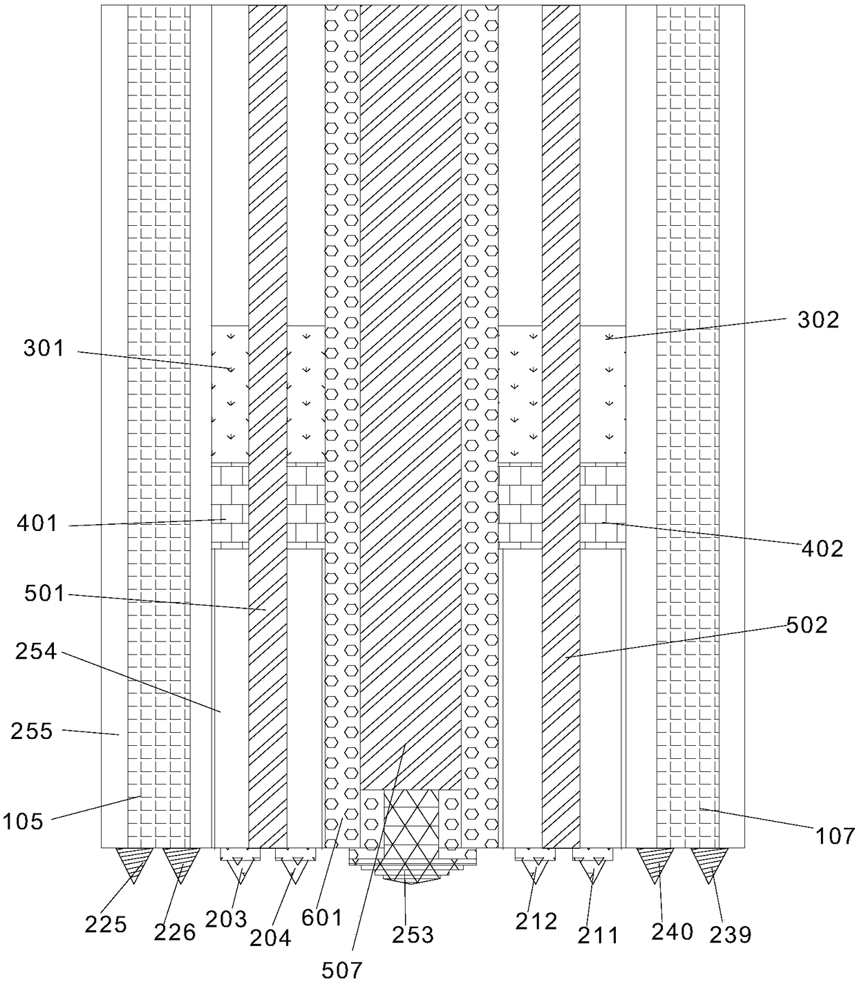 Multi-zone freezing type intelligent lifting drilling and cutting device for soft and hard stratums