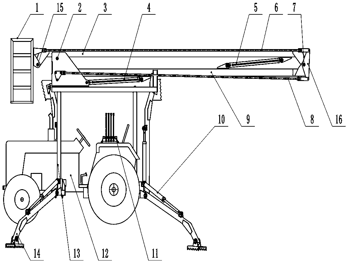 Knapsack lifter of tractor