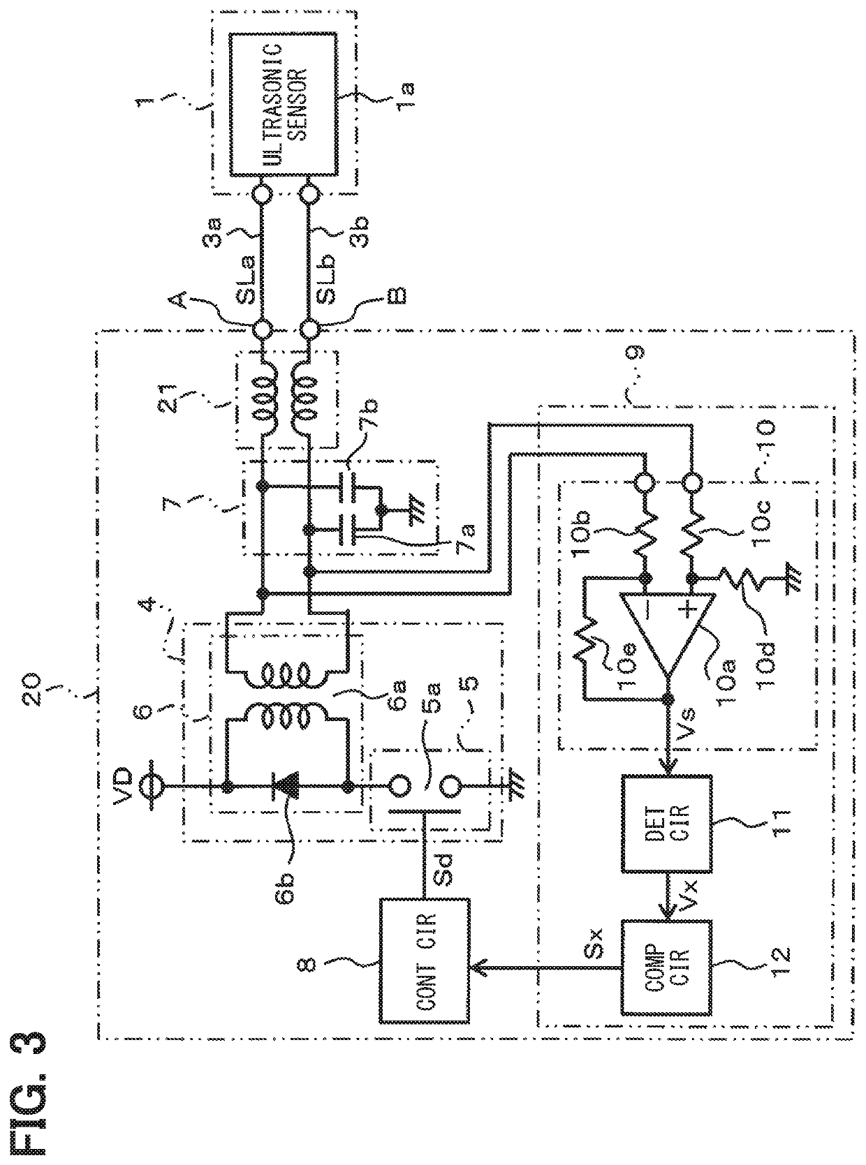 Ultrasonic distance detector