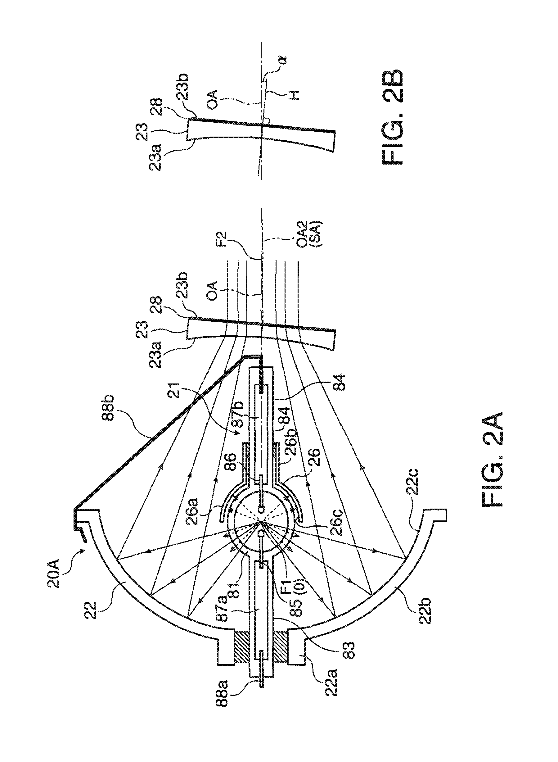 Illuminating device and projector