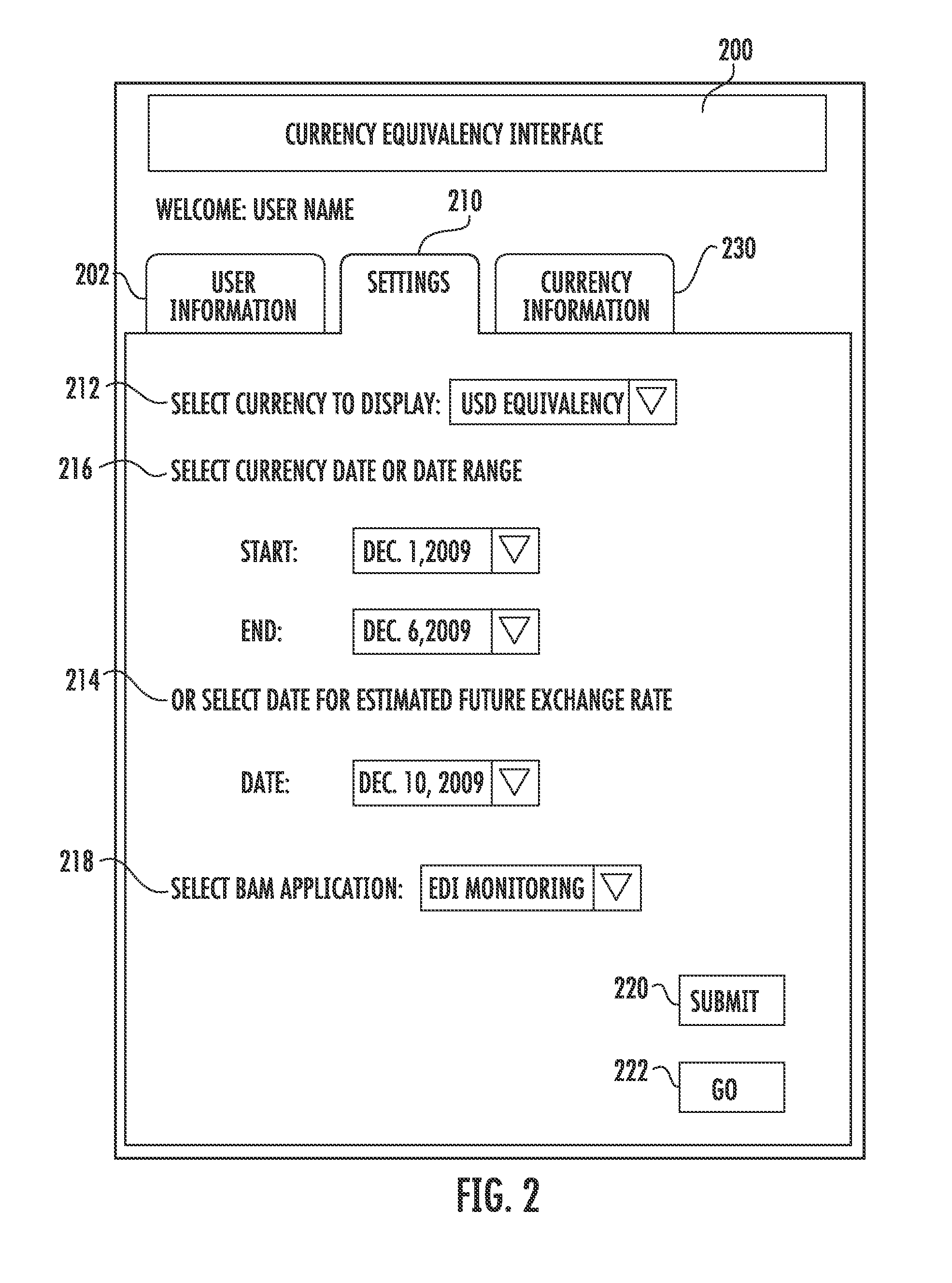 Currency equivalency application