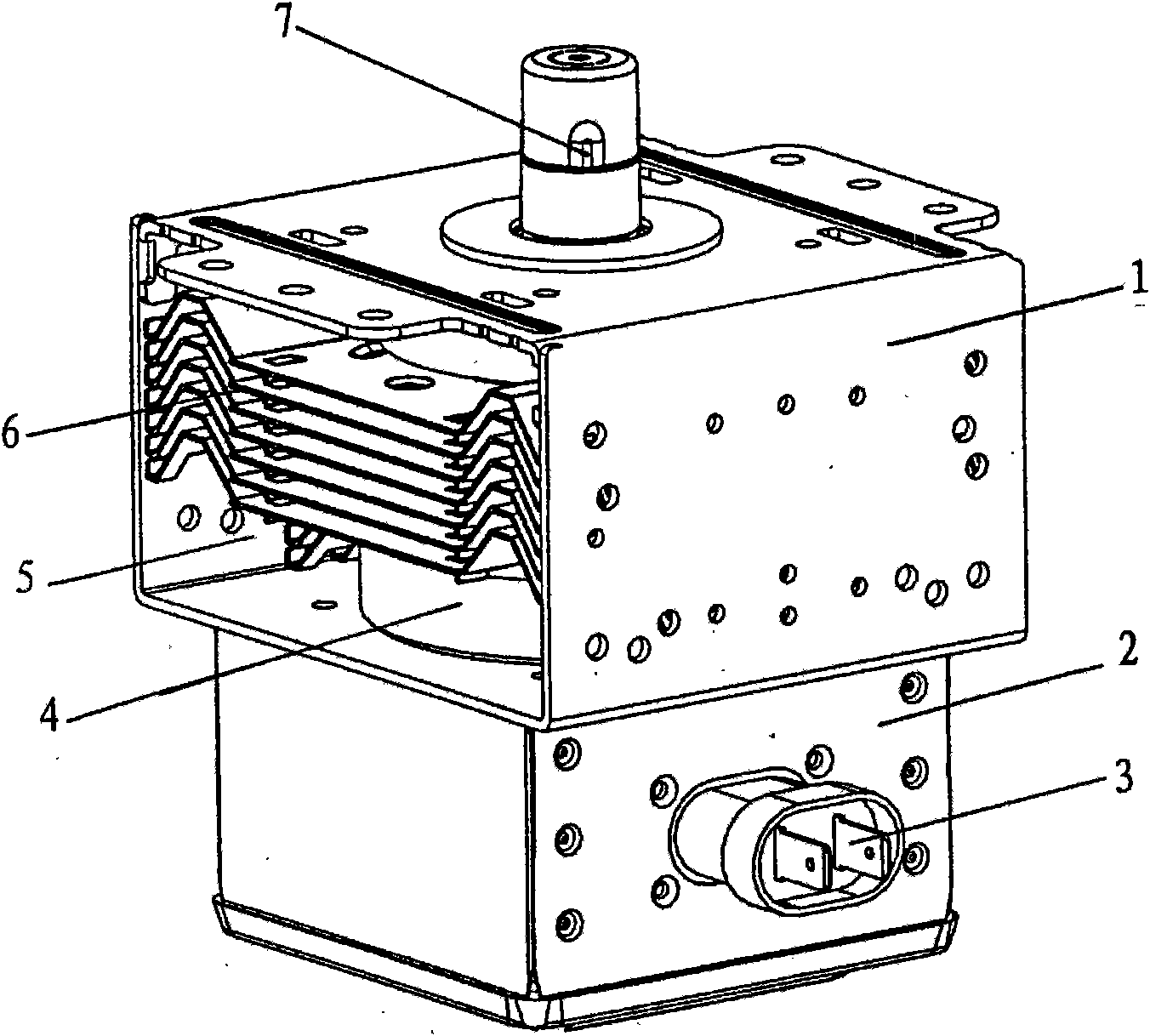 Water cooling structure of microwave oven magnetron