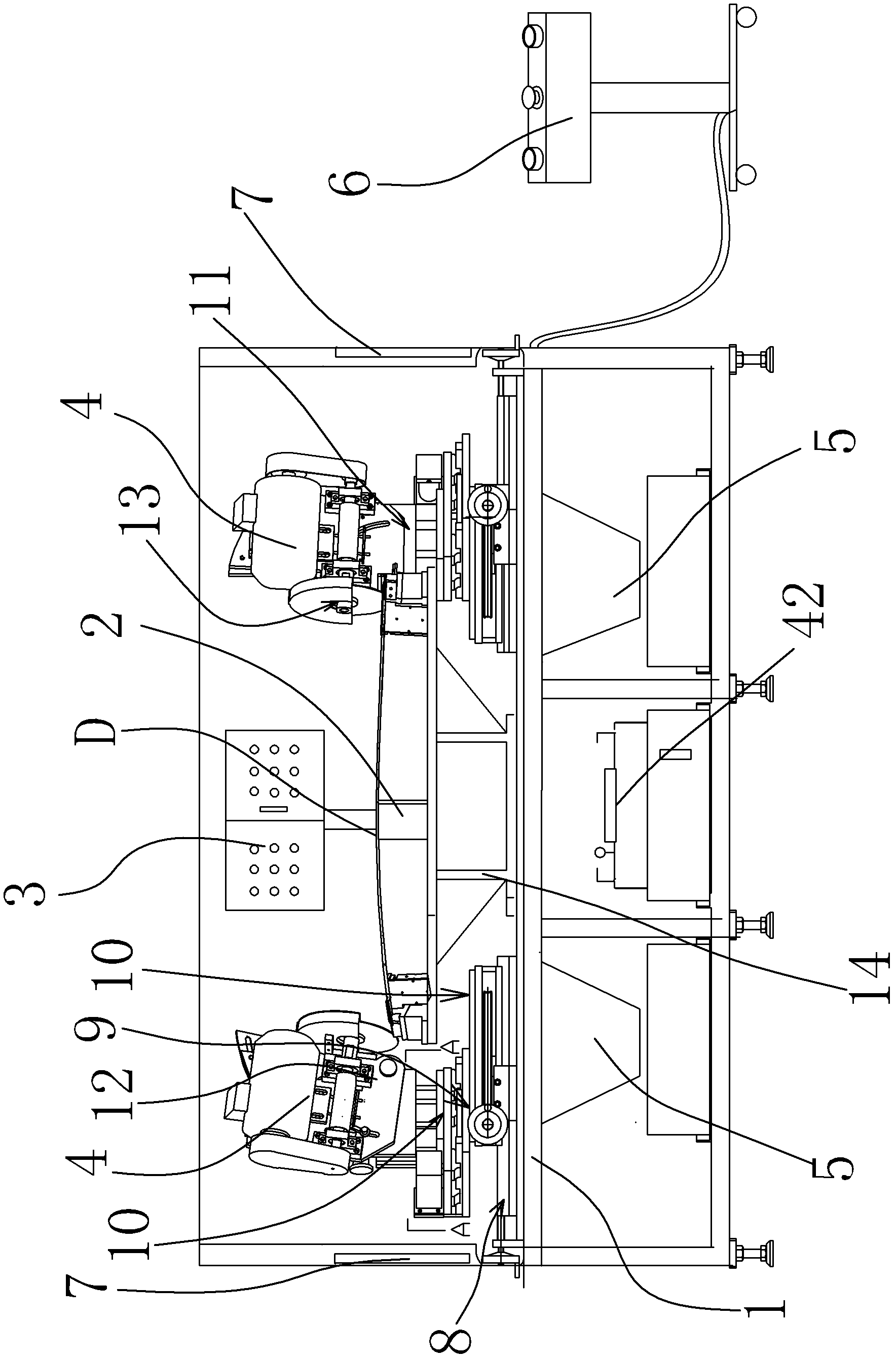 End trimming device for automobile decorative strips