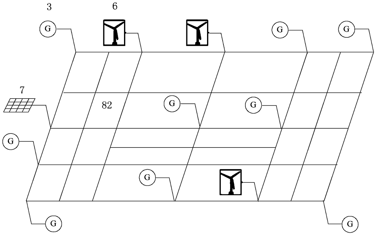 New energy power grid-connected system with high penetration rate and stability control method