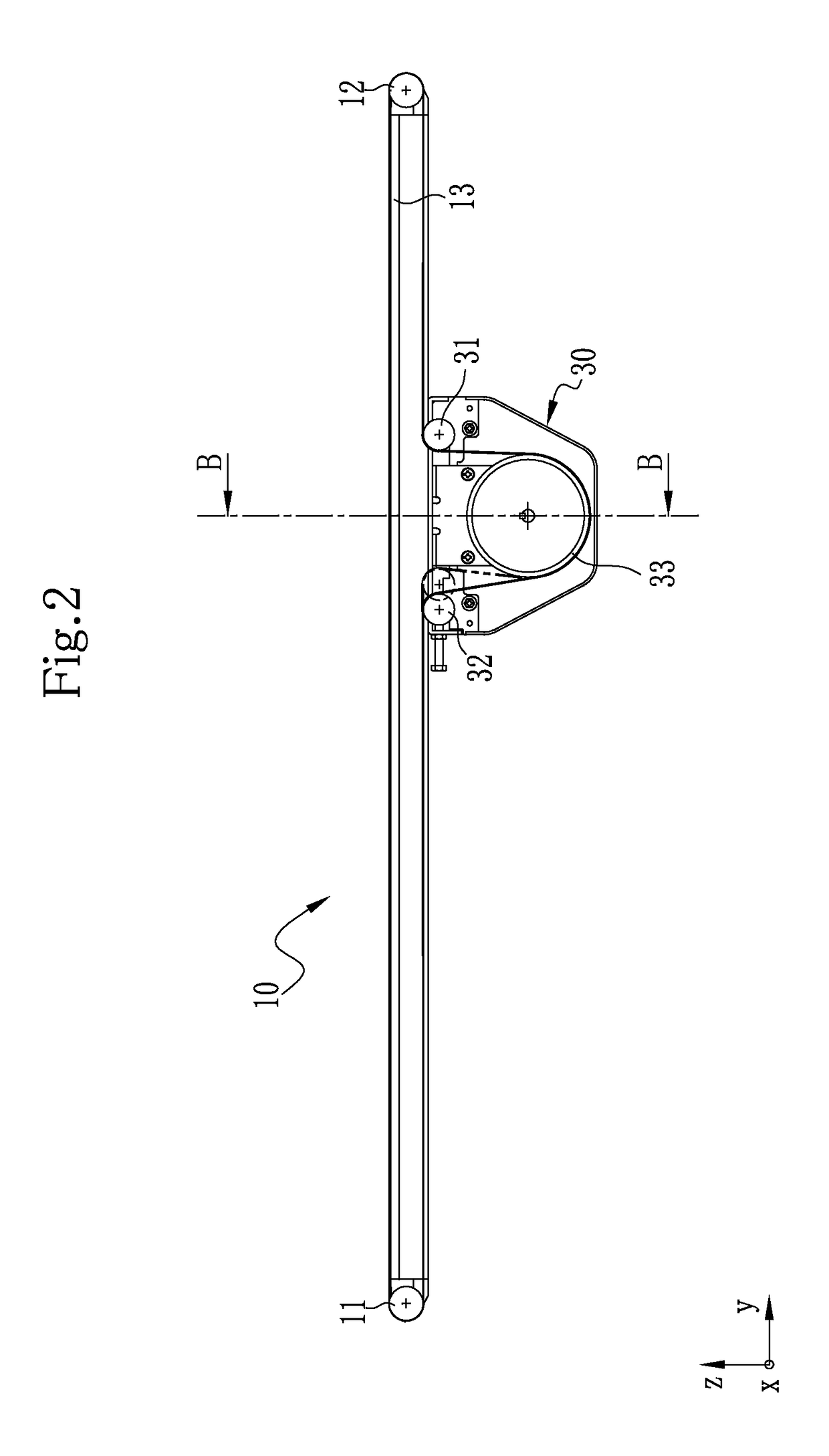 Drive device for belt conveyor device