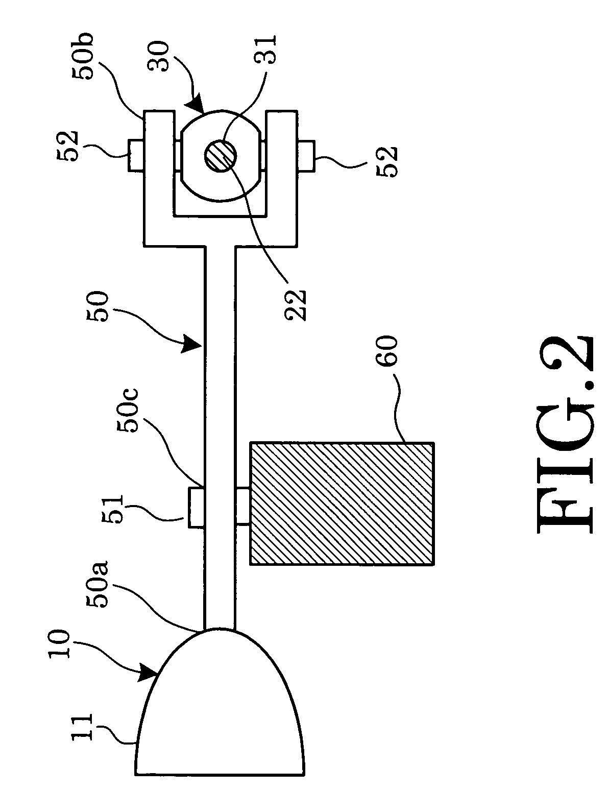 Mechanism for deflecting headlamp optical axis without speed reduction gears